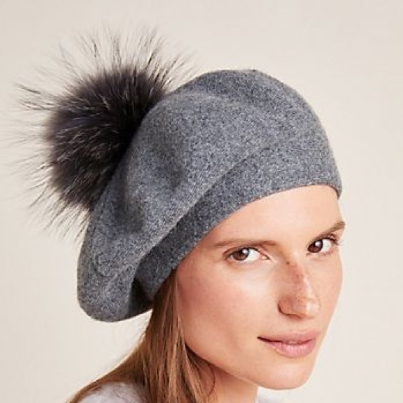 NWOT Anthropologie Geneva Pommed Beret